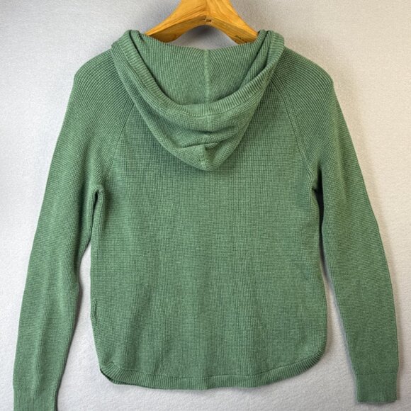 Lauren Ralph Lauren‎ Waffle Knit Hoodie Women's L Green Label Sweater Pullover - Picture 8 of 10